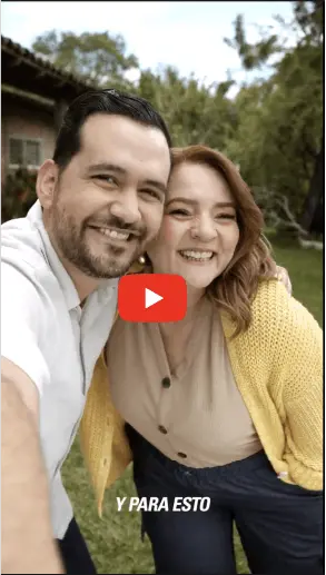Man and woman smiling